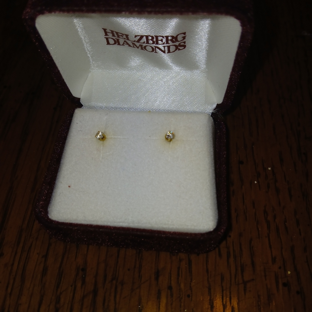 Helzberg Diamonds Gold Sparkle Earrings